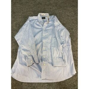 Vintage Gitman Bros Mr. Wicks Mens 16.5 32 Blue Pinpoint Cotton Oxford  Shirt